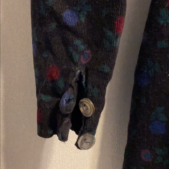 Laura Ashley Floral Corduroy Midi Dress, Size 4 - Picture 11 of 15